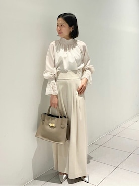 「きれい目コーデ」｜uniさん（レディース・151cm）の春コーディネート