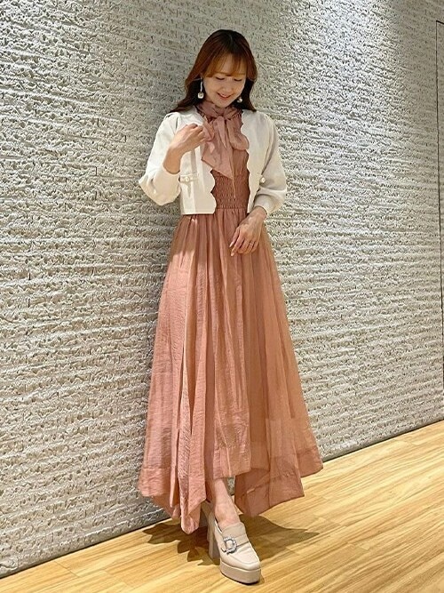週末お値下げイデアルーチェ　サテンバルーンブルゾン　ピンク　タグ有り 桜Teddy刺繍使いサテンブルゾン｜ピンクハウスオフィシャル