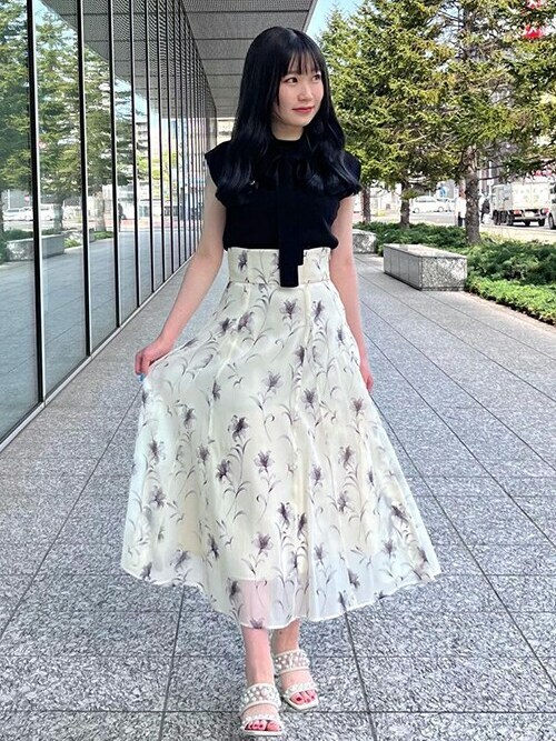 machatt ホールガーメントフォルムスカート ロングスカート グリーン