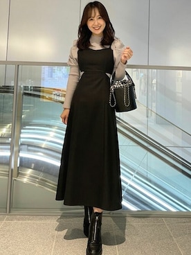 「31 Sons de mode（トランテアン　ソン　ドゥ　モード）のアイテム（ブーツ）」を使った、31sdmpressさん（レディース・158cm）の秋コーディネート