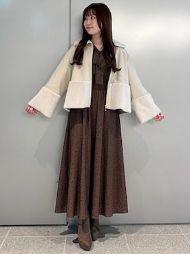 「31 Sons de mode（トランテアン　ソン　ドゥ　モード）のアイテム（ムートンコート）」を使った、31sdmpressさん（レディース・150cm）の秋コーディネート