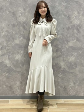 「31 Sons de mode（トランテアン　ソン　ドゥ　モード）のアイテム（ブーツ）」を使った、31sdmpressさん（レディース・158cm）の冬コーディネート