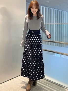 「31 Sons de mode（トランテアン　ソン　ドゥ　モード）のアイテム（ブーツ）」を使った、31sdmpressさん（レディース・158cm）の冬コーディネート