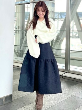 「31 Sons de mode（トランテアン　ソン　ドゥ　モード）のアイテム（ブーツ）」を使った、31sdmpressさん（レディース・150cm）の冬コーディネート
