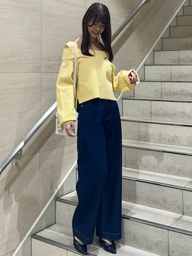 「31 Sons de mode（トランテアン　ソン　ドゥ　モード）のアイテム（パンツ）」を使った、31sdmpressさん（レディース・162cm）の冬コーディネート