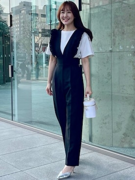 「31 Sons de mode（トランテアン　ソン　ドゥ　モード）のアイテム（パンツ）」を使った、31sdmpressさん（レディース・158cm）の春コーディネート