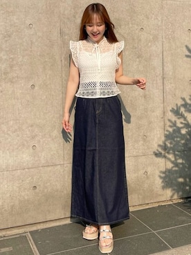 「31 Sons de mode（トランテアン　ソン　ドゥ　モード）のアイテム」を使った、31sdmpressさん（レディース・158cm）の夏コーディネート