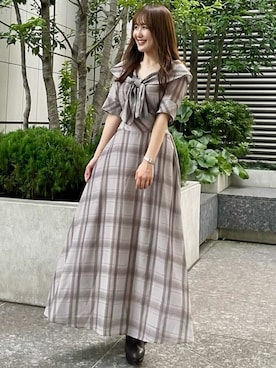 「31 Sons de mode（トランテアン　ソン　ドゥ　モード）のアイテム（ワンピース/ドレス）」を使った、31sdmpressさん（レディース・158cm）の夏コーディネート