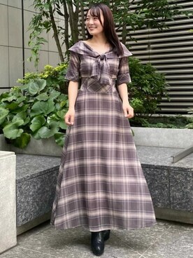 「31 Sons de mode（トランテアン　ソン　ドゥ　モード）のアイテム（ワンピース/ドレス）」を使った、31sdmpressさん（レディース・157cm）の夏コーディネート