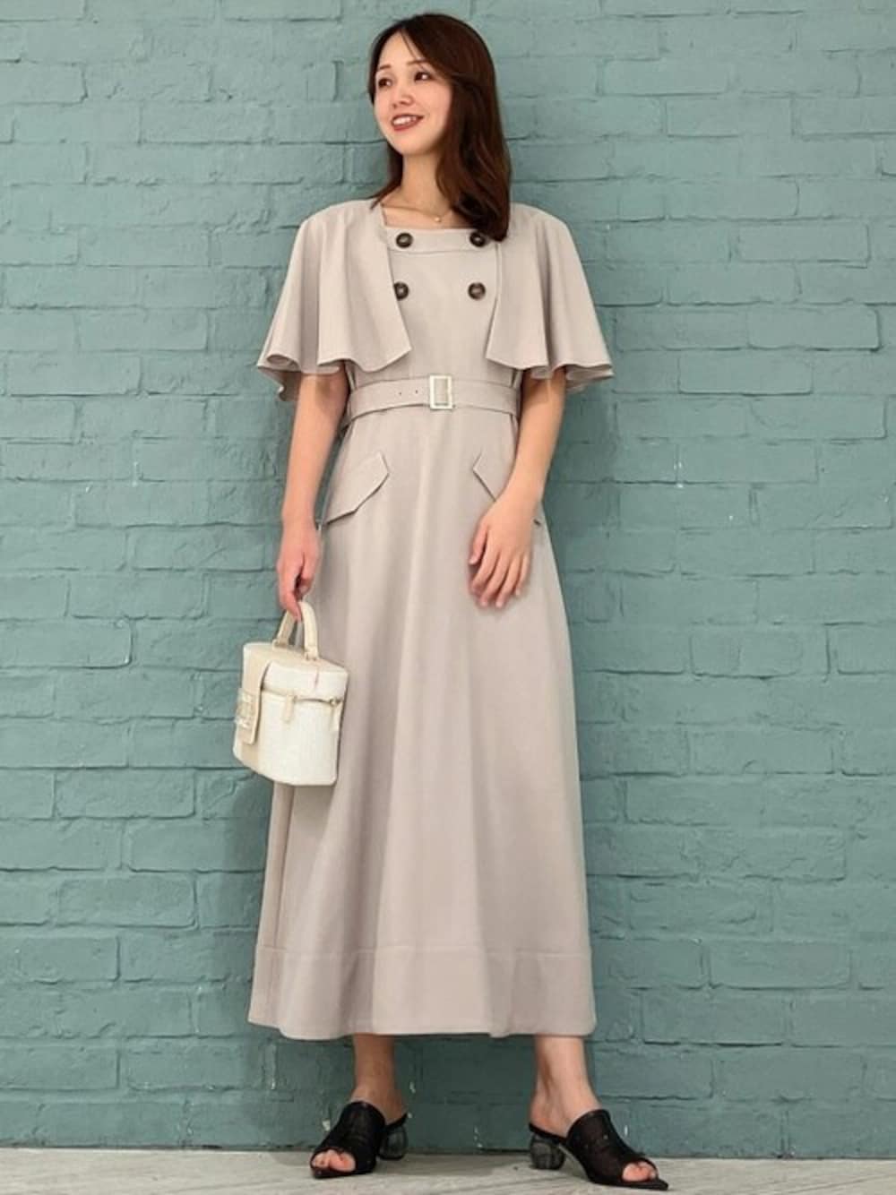 麻調合繊ワンピース 麻調合繊カフタンワンピース | BEARDSLEY