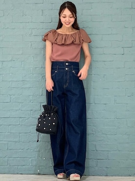 「31 Sons de mode（トランテアン　ソン　ドゥ　モード）のアイテム（パンツ）」を使った、31sdmpressさん（レディース・156cm）の夏コーディネート