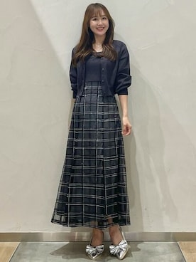 「31 Sons de mode（トランテアン　ソン　ドゥ　モード）のアイテム（ワンピース/ドレス）」を使った、31sdmpressさん（レディース・158cm）の秋コーディネート