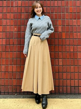 「31 Sons de mode（トランテアン　ソン　ドゥ　モード）のアイテム」を使った、31sdmpressさん（レディース・158cm）の秋コーディネート