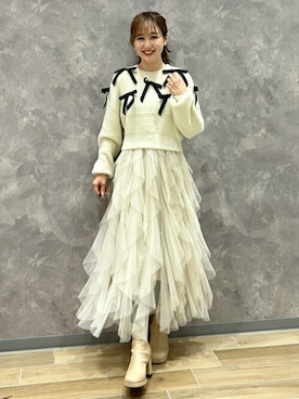 「31 Sons de mode（トランテアン　ソン　ドゥ　モード）のアイテム」を使った、31sdmpressさん（レディース・158cm）の冬コーディネート