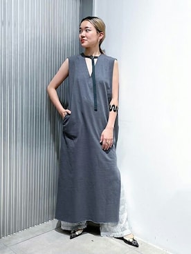 「今日のコーデ」｜「アイテム（パンツ、シルバー系）」を使った、OMICHIさん（レディース・162cm）の夏コーディネート