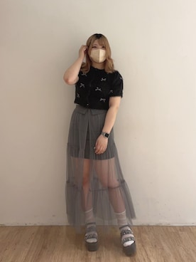 「ブルべ夏」｜れいなさん（レディース・156cm）の春コーディネート