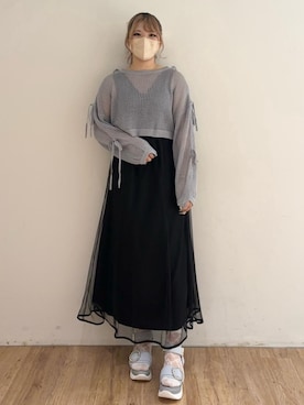 「仙台」｜「アイテム（ワンピース/ドレス）」を使った、れいなさん（レディース・156cm）の春コーディネート