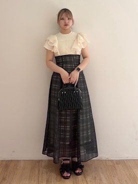 「仙台」｜「アイテム（ワンピース/ドレス）」を使った、れいなさん（レディース・156cm）の春コーディネート
