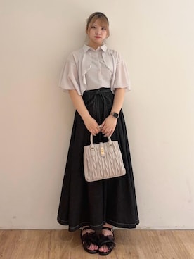 「ブルべ夏」｜れいなさん（レディース・156cm）の春コーディネート