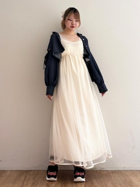 「仙台」｜「アイテム（ワンピース/ドレス）」を使った、れいなさん（レディース・156cm）の夏コーディネート