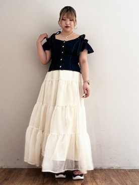 「仙台」｜「アイテム（アクセサリー）」を使った、れいなさん（レディース・156cm）の夏コーディネート