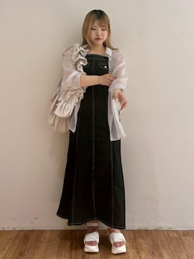 「仙台」｜「アイテム（ワンピース/ドレス）」を使った、れいなさん（レディース・156cm）の夏コーディネート