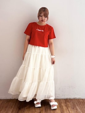 「ブルべ夏」｜れいなさん（レディース・156cm）の夏コーディネート