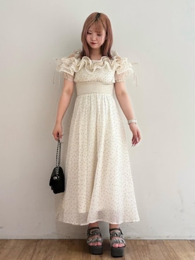 「仙台」｜「アイテム（ワンピース/ドレス）」を使った、れいなさん（レディース・156cm）の夏コーディネート