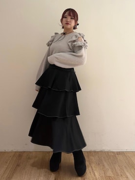 「仙台」｜「アイテム（アクセサリー）」を使った、れいなさん（レディース・156cm）の秋コーディネート