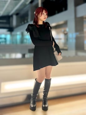 「仙台」｜「アイテム（ワンピース/ドレス）」を使った、れいなさん（レディース・156cm）の秋コーディネート