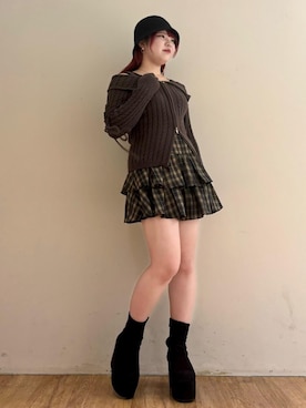 「仙台」｜「アイテム（帽子）」を使った、れいなさん（レディース・156cm）の秋コーディネート