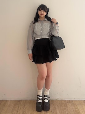 「アイテム（その他シューズ）」を使った、れいなさん（レディース・156cm）の夏コーディネート