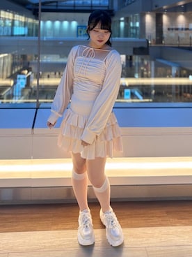 「アイテム（アンサンブル）」を使った、れいなさん（レディース・156cm）の夏コーディネート