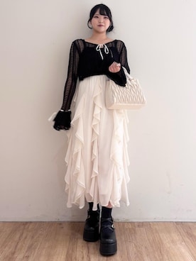 「アイテム（その他シューズ）」を使った、れいなさん（レディース・156cm）の夏コーディネート