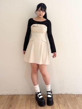 「アイテム（その他シューズ）」を使った、れいなさん（レディース・156cm）の夏コーディネート