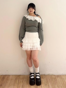「MAJESTIC LEGON（マジェスティックレゴン）のアイテム」を使った、れいなさん（レディース・156cm）の秋コーディネート
