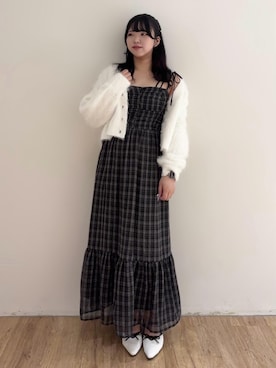 「MAJESTIC LEGON（マジェスティックレゴン）のアイテム」を使った、れいなさん（レディース・156cm）の秋コーディネート