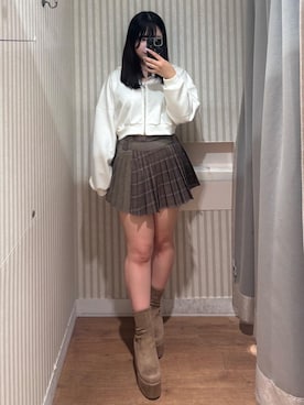 「ブルべ夏」｜れいなさん（レディース・156cm）の秋コーディネート