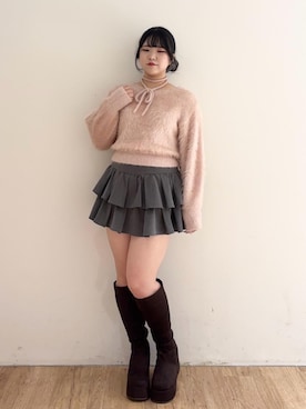 「ブルべ夏」｜れいなさん（レディース・156cm）の秋コーディネート