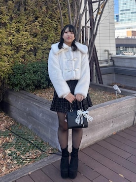 「ブルべ夏」｜れいなさん（レディース・156cm）の秋コーディネート