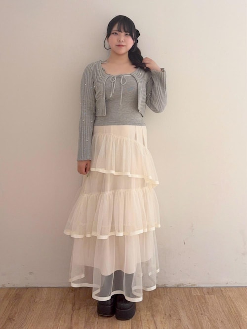 セール】キャミセットフラワー刺繍カーデ（カーディガン/ボレロ
