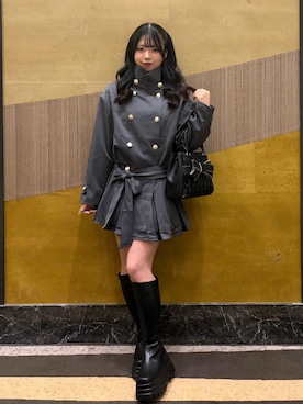 「MAJESTIC LEGON（マジェスティックレゴン）のアイテム（ショルダーバッグ）」を使った、れいなさん（レディース・156cm）の秋コーディネート