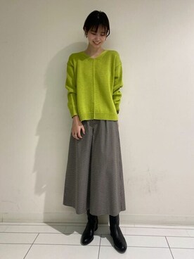 「human woman（ヒューマンウーマン）の◆オリジナルショートブーツ（ブーツ）」を使った、honomiさん（レディース・162cm）の冬コーディネート