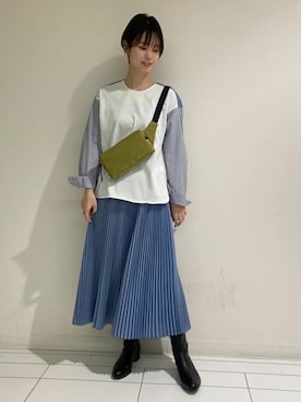 「human woman（ヒューマンウーマン）の◆オリジナルショートブーツ（ブーツ）」を使った、honomiさん（レディース・162cm）の冬コーディネート