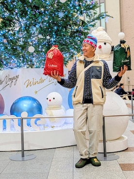 「アイテム（ベスト）」を使った、utsさん（メンズ・171cm）の秋コーディネート