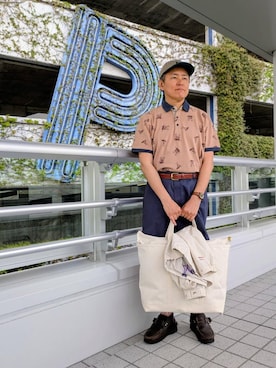 「L.L.Bean（エルエルビーン）のアイテム（キャップ）」を使った、utsさん（メンズ・171cm）の春コーディネート