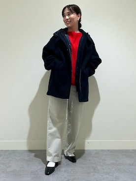 「TAION（タイオン）のアイテム（その他アウター）」を使った、manamiさん（レディース・156cm）の秋コーディネート