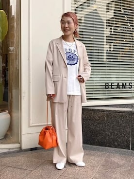 Demi-Luxe BEAMSさん（レディース・159cm）の春コーディネート