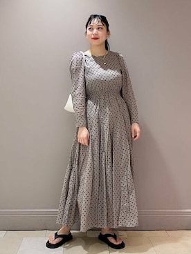 「NE QUITTEZ PAS!（ヌキテパ）のアイテム（ワンピース/ドレス）」を使った、Demi-Luxe BEAMSさん（レディース・163cm）の春コーディネート
