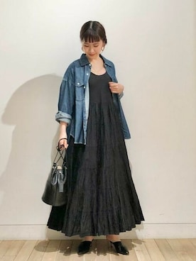 「MARIHA（マリハ）のMARIHA / 草原の虹のドレス ソリッド（ワンピース）」を使った、Demi-Luxe BEAMSさん（レディース・160cm）の春コーディネート